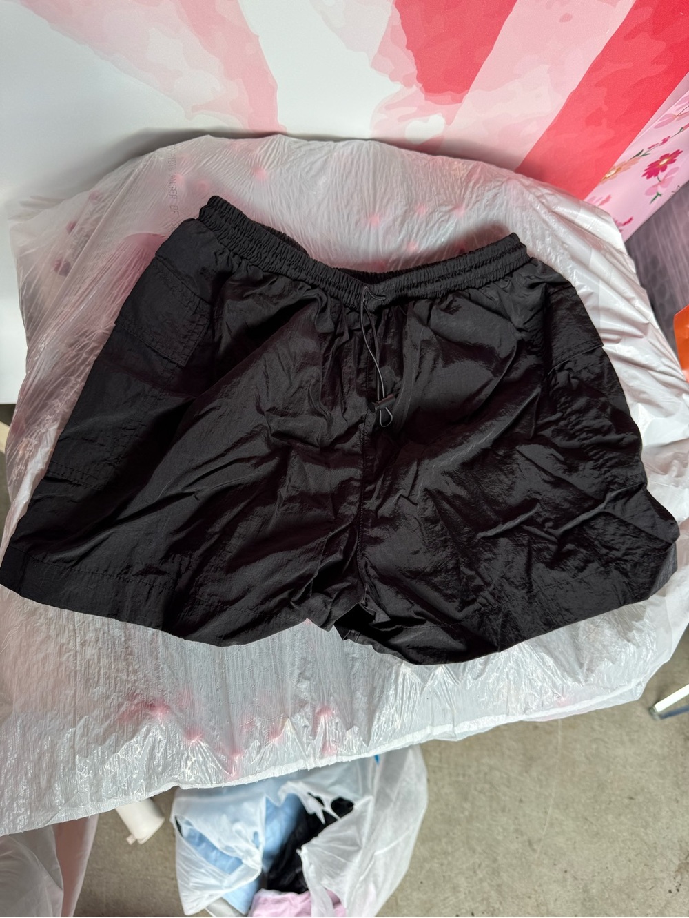 Women's Black Athletic Drawstring Shorts - Lightweight Casual